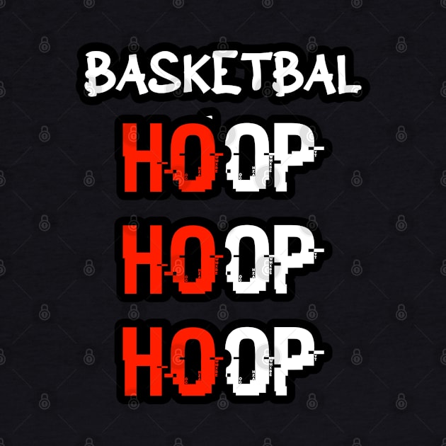 Basketball Ho Ho Ho Hoop Hoop Hoop Red by MaystarUniverse